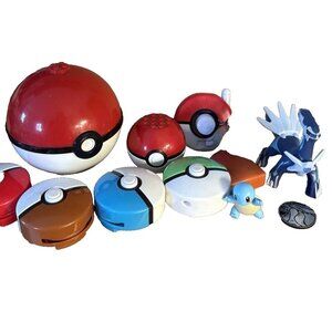 Pokémon Lot 10 Pcs McDonald’s Mega Bloks Balls Games Controller Dialga Squirtle